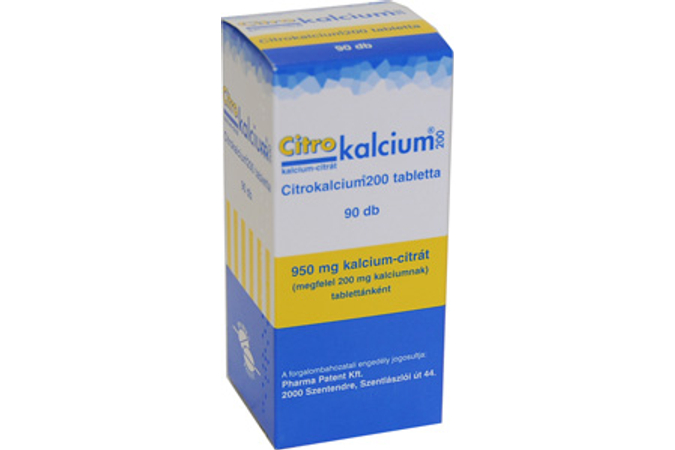 CitroKalcium 200mg tabletta 90x