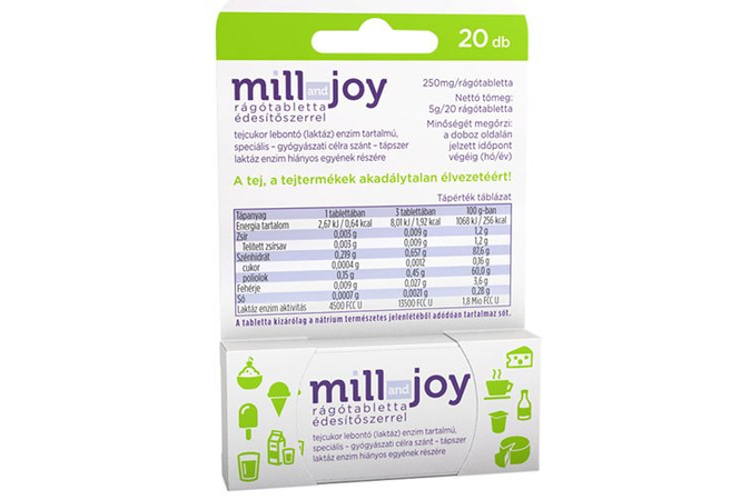 Mill and Joy laktáz enzim rágótabletta 20x