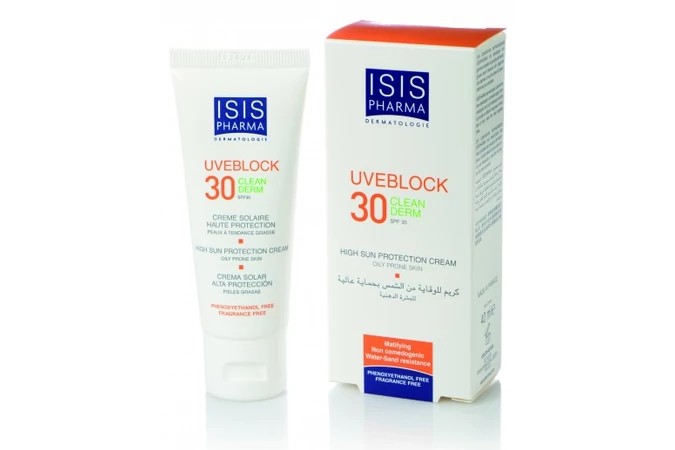 Isis Pharma Uveblock Clean Derm SPF30 krém 40 ml Lejár: 2021.06.30