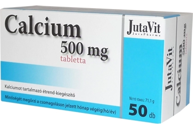 JutaVit Calcium 500mg + D3 vitamin tabletta 50x