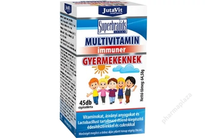 JutaVit Multivitamin Immunkomplex rágótabletta gyerekeknek 45x