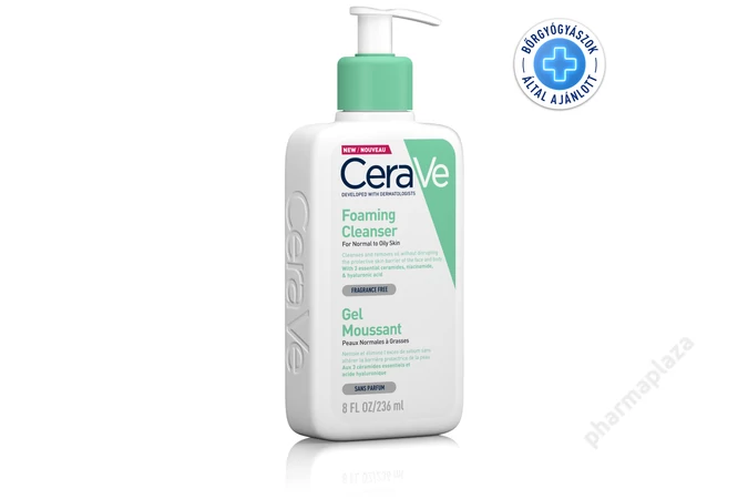 CeraVe Habzó tisztító gél normál és zsíros bőrre 236 ml