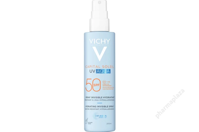 Vichy Capital Soleil UV AQUA láthatatlan és hidratáló napvédő spray SPF50+ 200ml