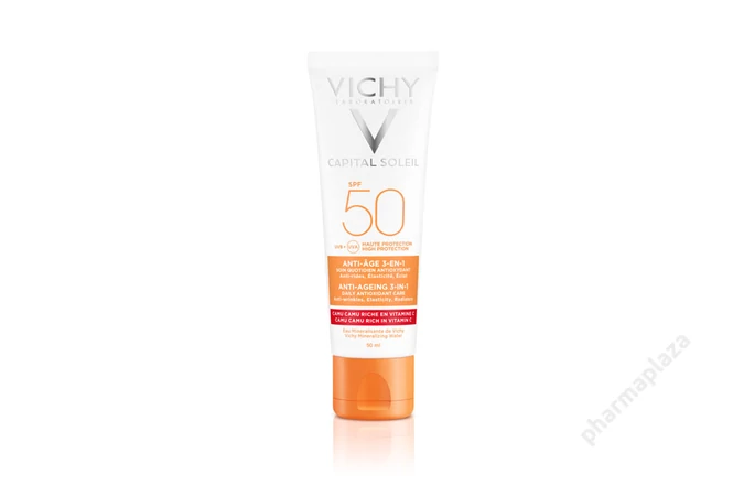 VICHY Capital Soleil Anti-Age antioxidáns napvédő krém arcra SPF50 50ml