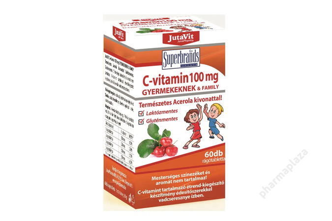 Jutavit C-vitamin 100mg rágótabletta gyerekeknek  60X
