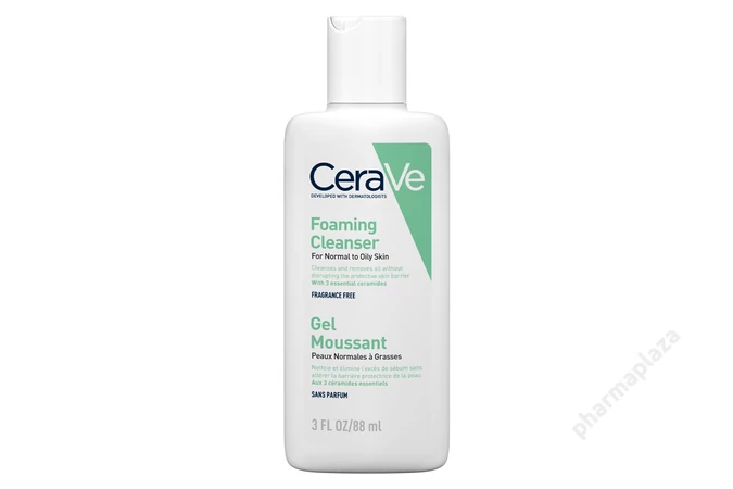 CeraVe Habzó tisztító gél normál és zsíros bőrre 88 ml