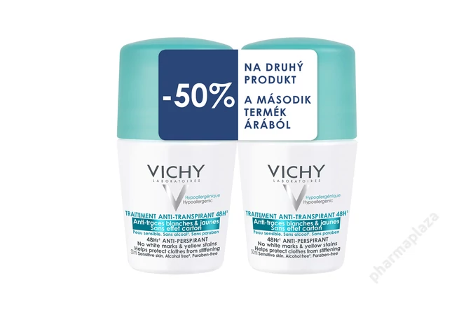 Vichy 48 órás foltmentes izzadságszabályozó deo (50ml+50ml) DUO PACK