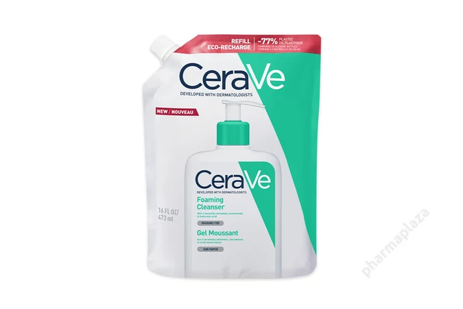 CeraVe Habzó tisztító gél normál és zsíros bőrre  utántöltő 473 ml