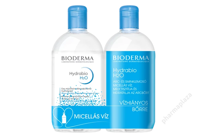 Bioderma Hydrabio H2O arc- és sminklemosó 500 ml+500 ml DUO PACK