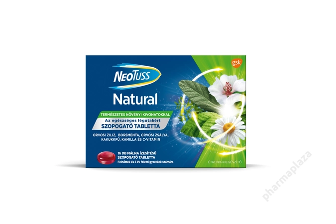 NeoTuss Natural szopogató tabletta málna16X