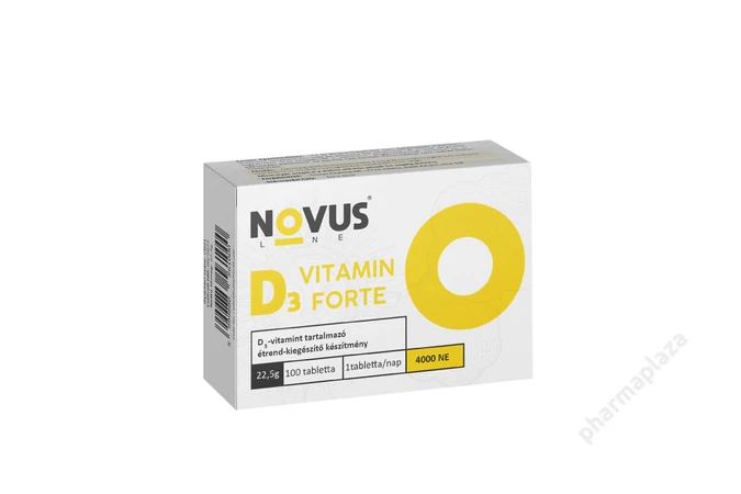  Novus Line D3 Vitamin Forte, D3-vitamint tartalmazó étrend kiegészítő készítmény 100X