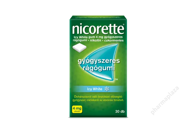 Nicorette® Icy White gum 4 mg gyógyszeres rágógumi 30X