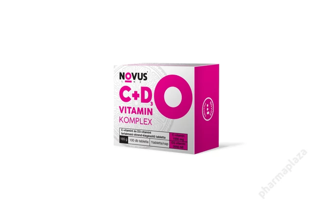 NovusLine C+D3 Komplex C-vitamint és D3-vitamint tartalmazó étrend-kiegészítő tabletta 100X