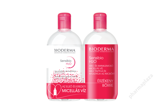 Bioderma Sensibio H2O arc- és sminklemosó 500 ml+500 ml DUO PACK