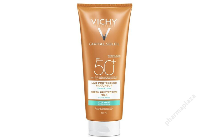 Vichy Capital Soleil Beach Protect Hidratáló naptej arcra és testre SPF50+ 300ml