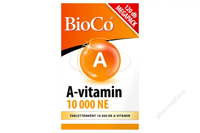 BioCo A-vitamin 10 000 NE étrend-kiegészítő tabletta 120 x 0,3 g (36 g)