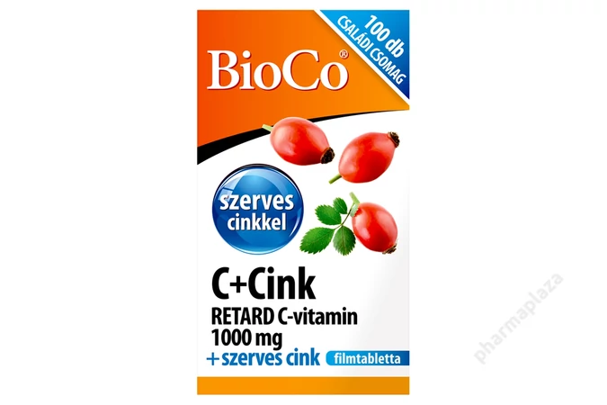 BioCo C+Cink RETARD C-vitamin 1000 mg CSALÁDI CSOMAG 100 db filmtabletta