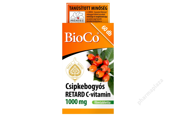 BioCo Csipkebogyós RETARD C-vitamin 1000 mg CSALÁDI CSOMAG filmtabletta 60X