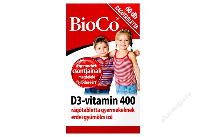 BioCo D3-vitamin 400 rágótabletta gyermekeknek 60X