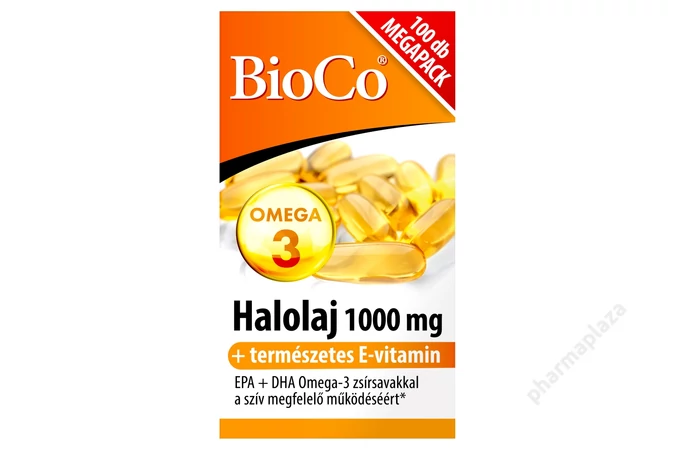 BioCo Halolaj 1000 mg + E-vitamin lágyzselatin kapszula 100 x 1,384 g (138,4 g)