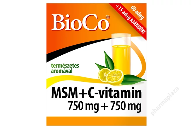 Bioco MSM+ C vitamin 750mg+ 750mg italpor 75adag