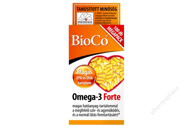 BioCo Omega-3 Forte lágyzselatin étrend-kiegészítő kapszula 100 x 1,35 g (135 g)