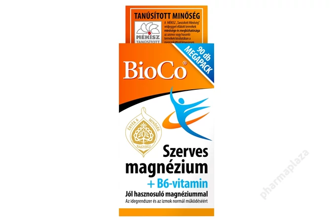 BioCo Szerves magnézium + B6-vitamin MEGAPACK tabletta  90X