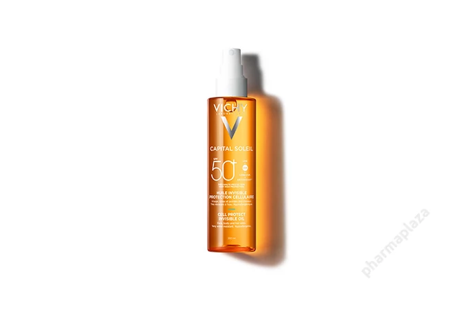 VICHY Capital Soleil láthatatlan Olaj SPF50+ Arcra, testre és hajvégekre 200ml