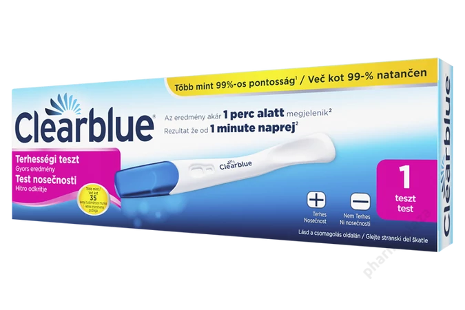clearblue terhességi teszt