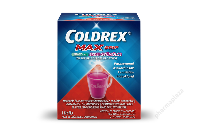 Coldrex MaxGrip mentol erdeigyümölcs oldathoz por 10x