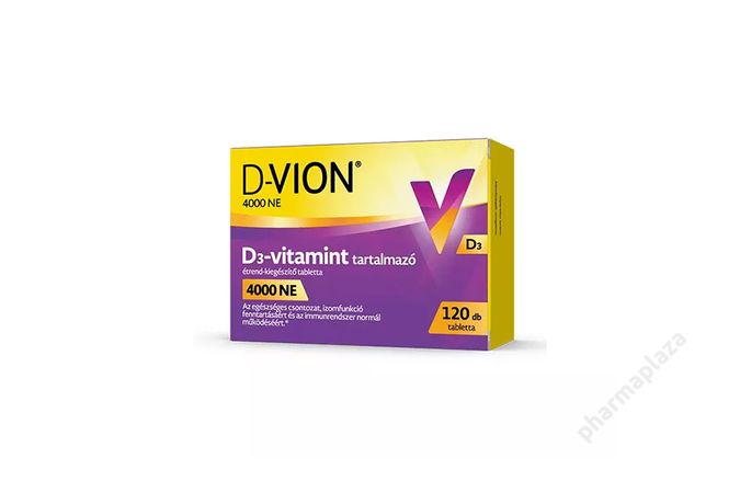 D-Vion 4000 NE D3-vitamint tartalmazó étrend-kiegészítő lágy kapszula 120X