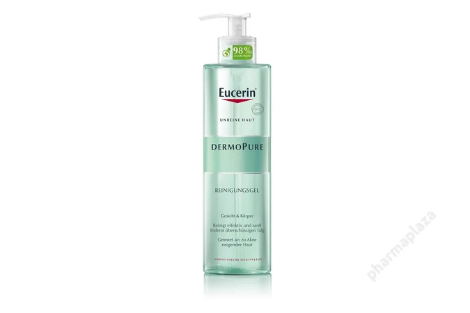 Eucerin DermoPure Mélytisztító  arclemosó  zselé 400ml