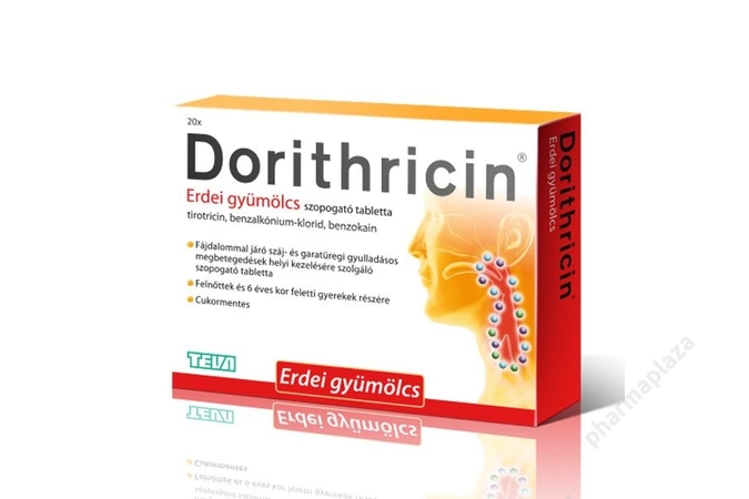 Dorithricin erdei gyümölcs szopogató tabletta 20x