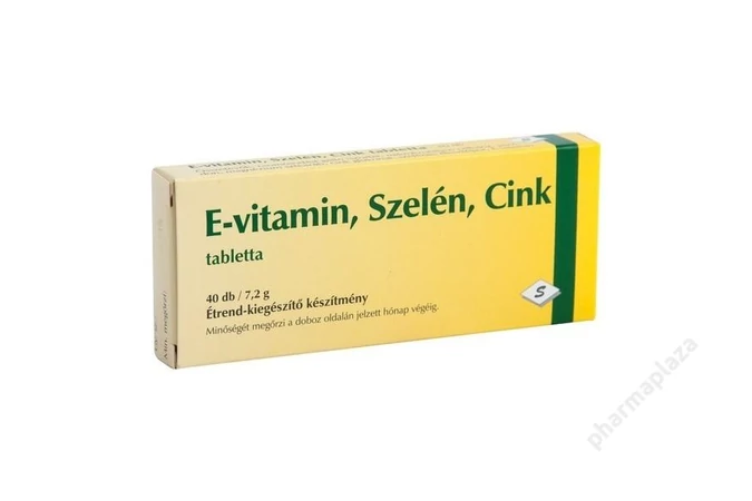 E-vitamin, szelén, cink tabletta 40x