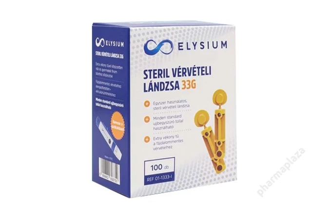 Elysium steril, extra vékony vérvételi lándzsa 33G - 100 db