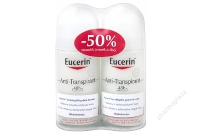 Eucerin - Izzadásgátló golyós dezodor pH5 48 órás 2X50ml duopack