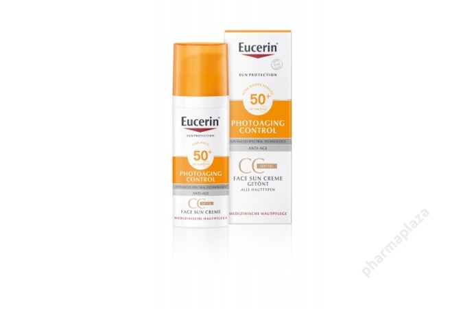 Eucerin Sun Photoaging Control napozókrém arcra színezett  medium árnyalat FF50 50ml Lejár: 2023.02.17