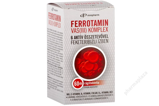 Innopharm Ferrotamin Vas (III) komplex rágótabletta 60x