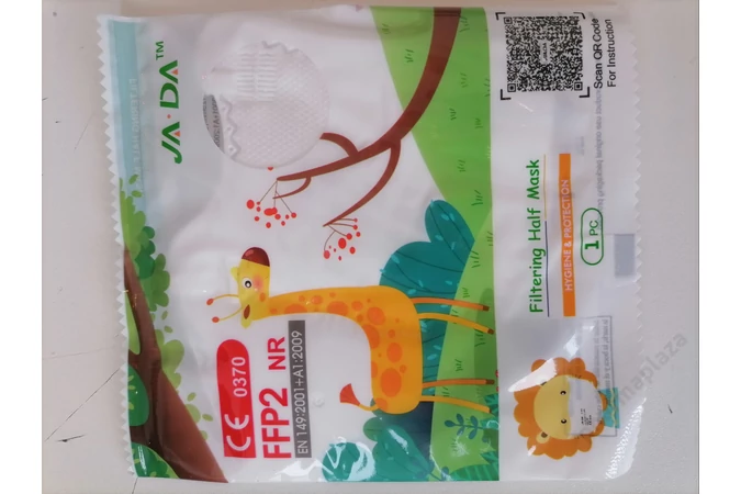 Jada FFP2 CE 0370 szelep nélküli 5 rétegű gyerekmaszk