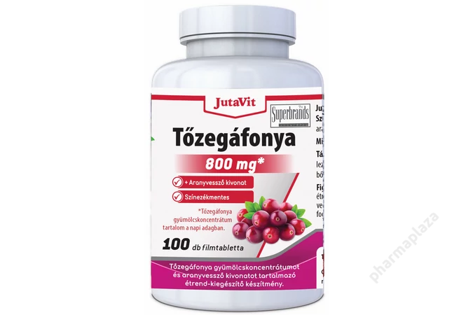JutaVit Tőzegáfonya aranyvessző kivonattal filmtabletta 100X