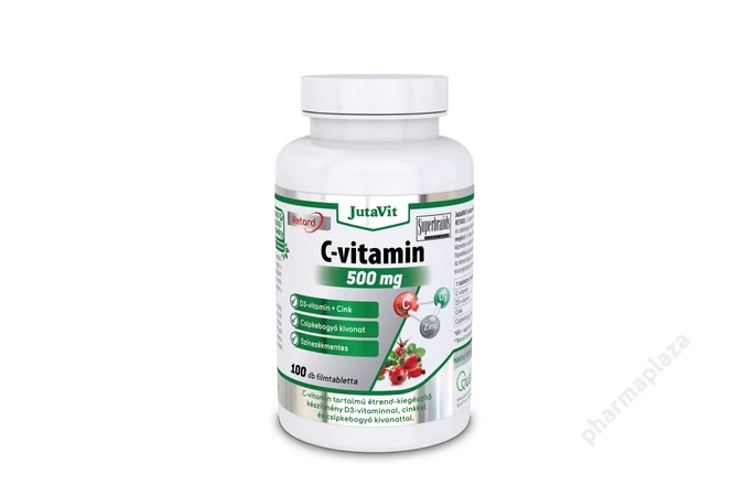 JutaVit C-vitamin 500mg filmtabletta csipkebogyó kivonattal + D3 vitaminnal 100x