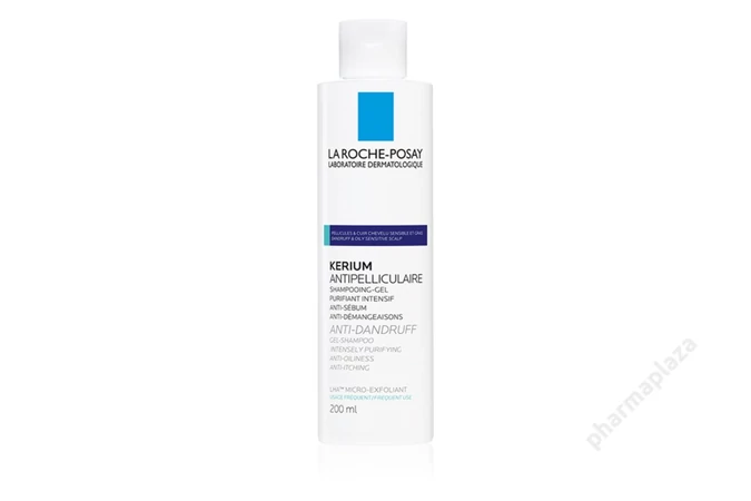 La Roche-Posay Kerium gél-sampon korpásodás ellen, zsíros fejbőrre 200 ml