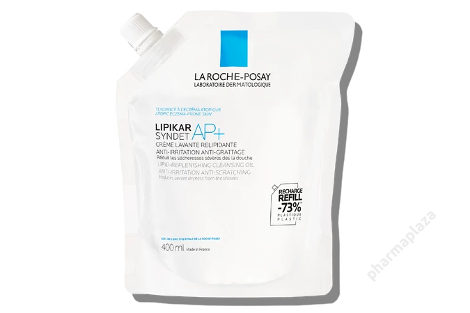 La Roche-Posay Lipikar Syndet AP+ lipidpótló krém-tusfürdő utántöltő 400 ml