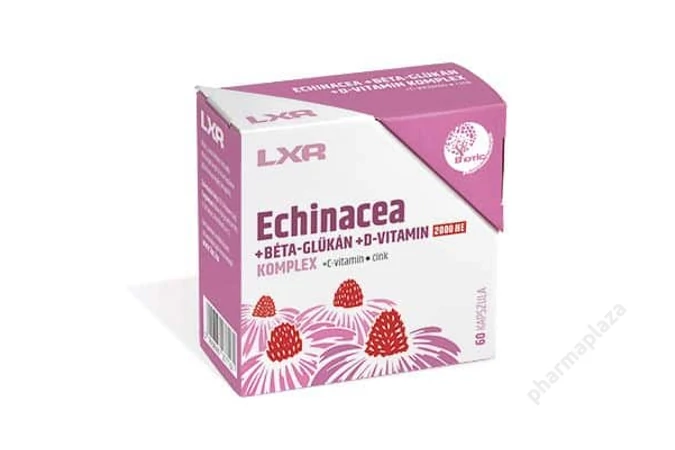 LXR echinacea + béta-glükán + D-vitamin komplex kapszula 60X