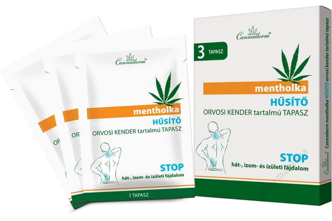 Cannaderm Mentholka hűsítő tapasz 3X