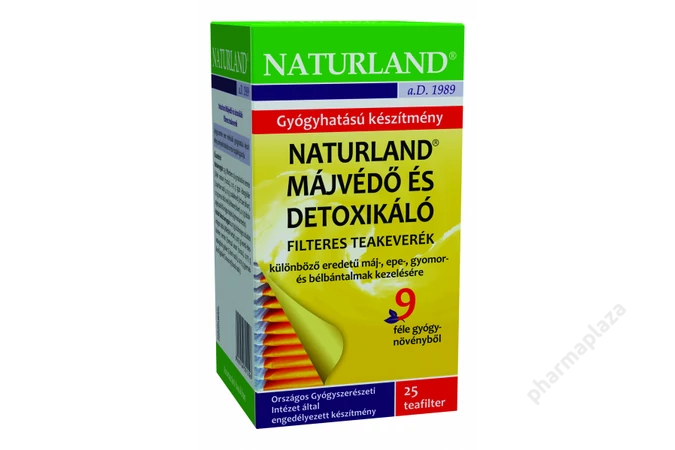Naturland májvédő, detoxikáló tea filteres 25x1,5g