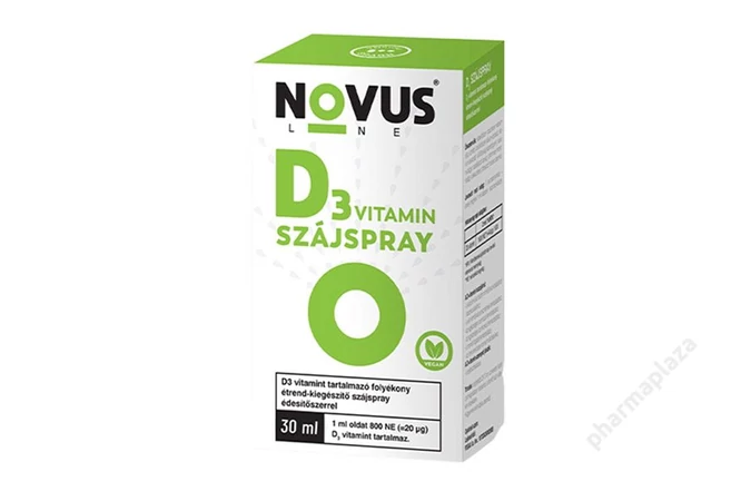 Novus Line D3 vitamint tartalmazó folyékony étrend-kiegészítő szájspray édesítőszerrel 30 ml