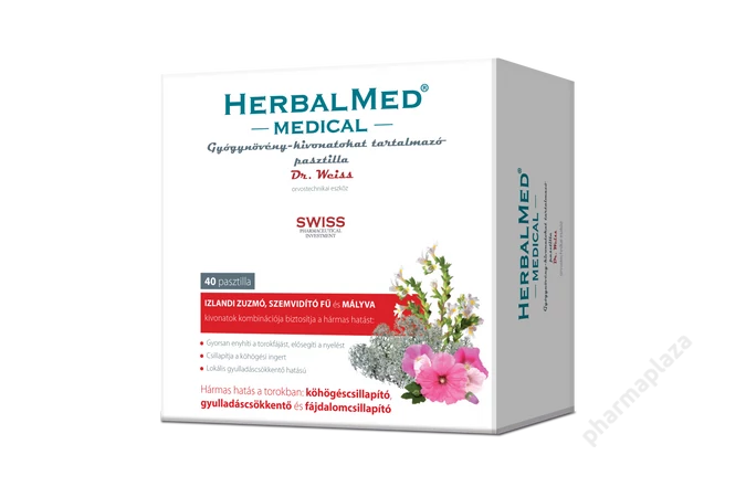 Herbalmed Medical gyógynövény pasztilla 40X