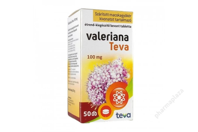  Valeriana Teva 100mg étrendkiegészítő tabletta 50x