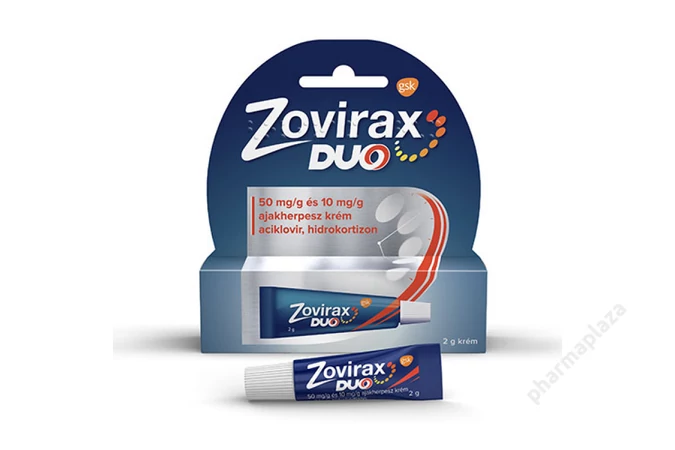  Zovirax Duo 50 mg/g és 10 mg/g ajakherpesz krém 2 g